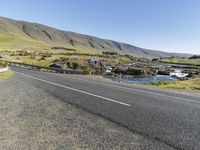 Scenic Road Overlooking River in Iceland