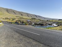 Scenic Road Overlooking River in Iceland