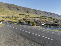 Scenic Road Overlooking River in Iceland