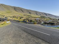 Scenic Road Overlooking River in Iceland