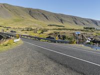 Scenic Road Overlooking River in Iceland