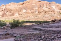 Scenic Road Through Red Rock Desert