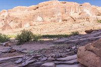 Scenic Road Through Red Rock Desert