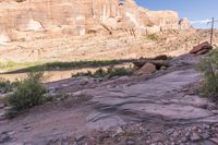 Scenic Road Through Red Rock Desert