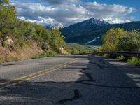 Scenic Road in Rural Colorado: Surrounded by Aspen Trees