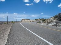 Scenic Road in Rural Utah: Landscape and Clouds