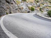 Scenic Road in Spain: Low Coastal Mountains and Breathtaking Views