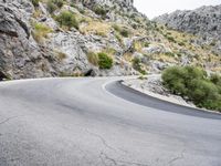 Scenic Road in Spain: Low Coastal Mountains and Breathtaking Views
