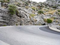 Scenic Road in Spain: Low Coastal Mountains and Breathtaking Views