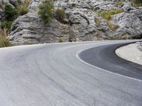 Scenic Road in Spain: Low Coastal Mountains and Breathtaking Views