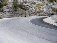 Scenic Road in Spain: Low Coastal Mountains and Breathtaking Views