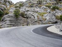 Scenic Road in Spain: Low Coastal Mountains and Breathtaking Views