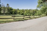 Scenic Road in Suburban Estate with Clear Sky