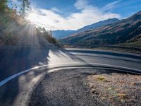 Scenic Road in Switzerland with Mountain Landscape