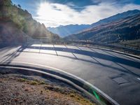 Scenic Road in Switzerland with Mountain Landscape