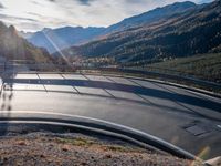 Scenic Road in Switzerland with Mountain Landscape