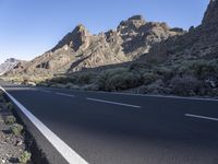 Scenic Road in Tenerife, Spain with Mountain Range