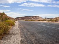 Scenic road through California desert