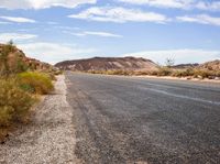 Scenic road through California desert