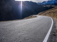 Scenic Road Through European Mountains