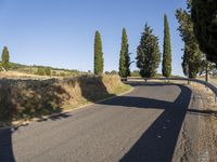 Scenic Road in Tuscany, Italy at Dawn