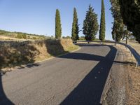 Scenic Road in Tuscany, Italy at Dawn