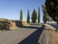 Scenic Road in Tuscany, Italy at Dawn