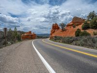 Scenic Road in USA: Red Rock Mountains and Breathtaking Views