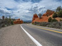 Scenic Road in USA: Red Rock Mountains and Breathtaking Views