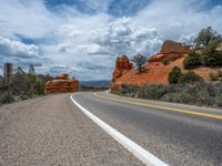 Scenic Road in USA: Red Rock Mountains and Breathtaking Views