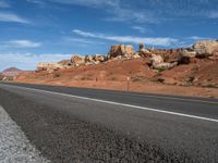 Scenic Road in Utah: Clouds and Clear Skies