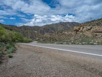 Scenic Road in Utah: Clouds and Mountains