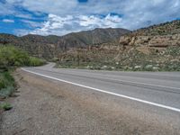 Scenic Road in Utah: Clouds and Mountains