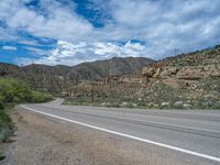 Scenic Road in Utah: Clouds and Mountains