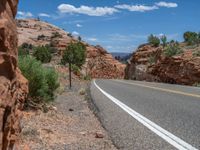 Scenic Road in Utah: Captivating Landscape with Clouds