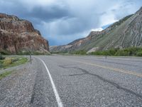 Scenic Road Through Utah Landscape: Majestic Mountains