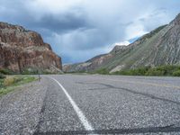 Scenic Road Through Utah Landscape: Majestic Mountains