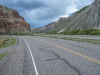 Scenic Road Through Utah Landscape: Majestic Mountains