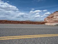 Scenic Road in Utah, USA: Clear Skies and Natural Beauty