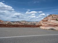 Scenic Road in Utah, USA: Clear Skies and Natural Beauty