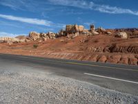 Scenic Road in Utah, USA: Clouds and Landscape