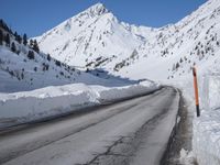 Scenic Snowy Mountain Road in Germany