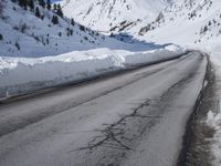 Scenic Snowy Mountain Road in Germany