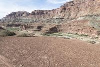 a trail cuts through the canyons of the grand canyon in the united states'southwest