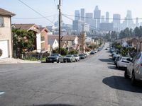 Scenic Urban Road in Los Angeles, California