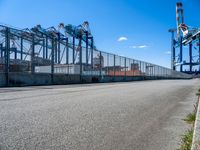 Scenic View of Bremen's Container Port on a Clear Day in Germany