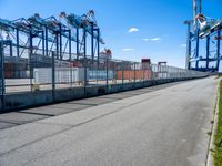 Scenic View of Bremen's Container Port on a Clear Day in Germany