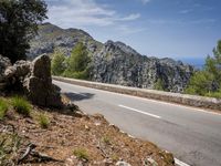 Scenic View of Coastal Mountains in Spain