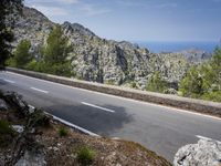 Scenic View of Coastal Mountains in Spain