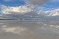 Scenic View of Salt Lake: Mountains and Desert